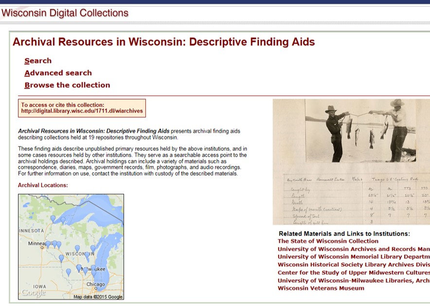 Archival Finding Aids in Wisconsin: Descriptive Finding Aids